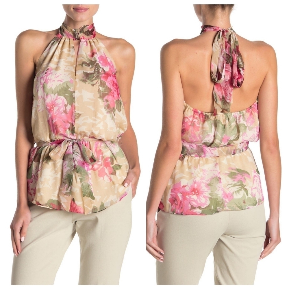 NWT Walter Baker Vanessa floral halter tank top